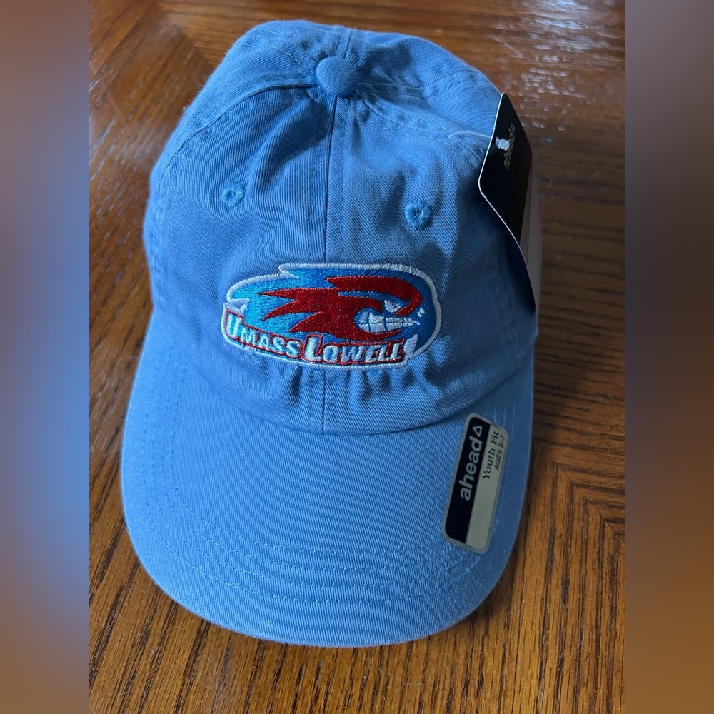 UMass Lowell River Hawks Blue NCAA College Adjustable Hat Youth Ages 3-7 NWT